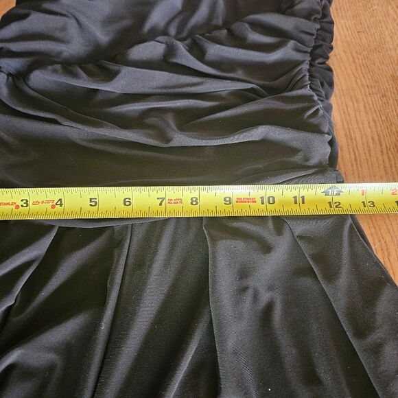 GUESS Strapless Black Sheath Jumpsuit Women’s Classic Cocktail One-Piece Large - Picture 4 of 7